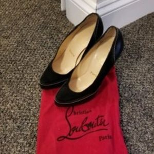 Christian Louboutin Black Suede/Leather pumps